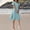 Light Blue, variant on Juniors Short Sleeve Midi Dresses Summer Polka Point Sundress A-Line,Party Ice Silk V-Neck Lightweight Dress for Women Beach