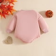 thumbnail image 6 of Gubotare Halloween Bodysuit Baby Girl Baby Girl Halloween Outfit Pumpkin Bubble Bodysuit Peter Pan Collar Ruffle Long Sleeve Bodysuit Clothes 0 3 6 9 12 18 24 Months (Pink,0-3 Months), 6 of 7