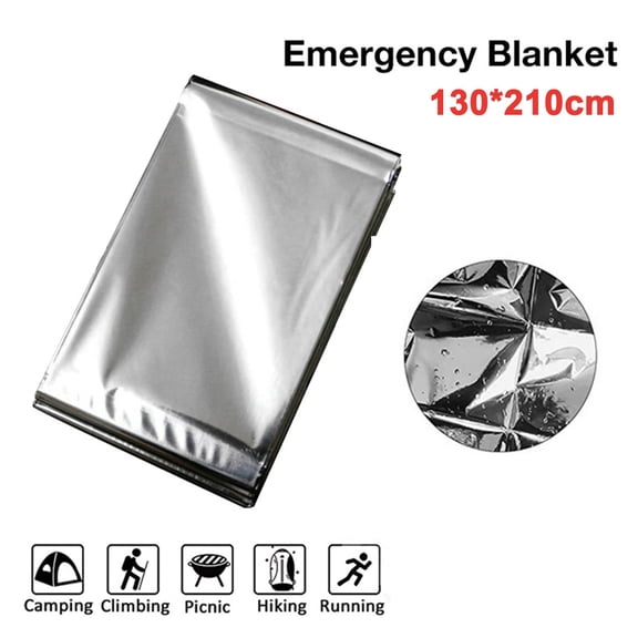 Emergency Blanket Camping Survival Home Spare First Aid Insulation Blanket Sunscreen Lifesaving Emergency Blanket -Space Blanket Survival kit Perfect for Outdoors, Hiking, Survival