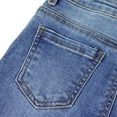 thumbnail image 5 of KIDSCOOL SPACE Baby Little Girls Flared Jeans, 18M-5T Raw Edge Hem Stretchy Denim Pants,Light Blue,9-12 Months, 5 of 6
