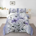 thumbnail image 2 of Erosebridal Purple Groovy Bedding Sets Twin with Comforter, Watercolor Flower Duvet Insert, Daisy Floral Comforter Sets Twin Size, Breathable Room Decor, 2 Pieces, 2 of 8