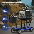 thumbnail image 5 of STACOO 4-Wheel Electric Mobility Scooter for Adults, Foldable Lightweight Design, Dual Batteries, 15.5 Miles Range, Supports 400 lbs, 5 of 10