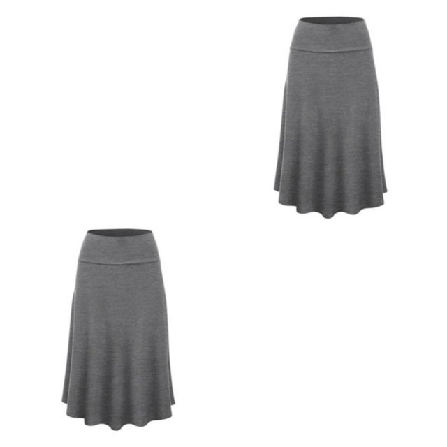 Qarigey midi favorecedora en : plisada de diseño elegante y sexy negra Faldas Diseño favorecedor gris XXL 2Conjunto