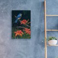 thumbnail image 4 of Epic Art 'Edge of the Woods - Bluebird and Daylilies' by Mark Mueller Wildlife Art, Acrylic Glass Wall Art, 16"x24", 4 of 8