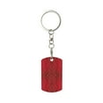 thumbnail image 2 of Uemuo Vintage Burgundy Pattern Rectangular Metal Keychain - Durable, Stylish, and Personalized Key Ring for Men and Women,Engraved Keychain,Gift Slim Sturdy Keychain, 2 of 7