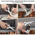 thumbnail image 4 of NOGIS Kitchen Scissors all Purpose - Stainless Steel Kitchen Shear, Sharp Silver Meat Scissors Dishwasher Safe, Heavy Duty Poultry Shears, Cooking Scissor for Food, Chicken Bones, and Turkey, 4 of 7