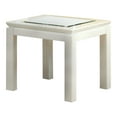 thumbnail image 2 of Dia Glass Top Square End Table, White, 2 of 5