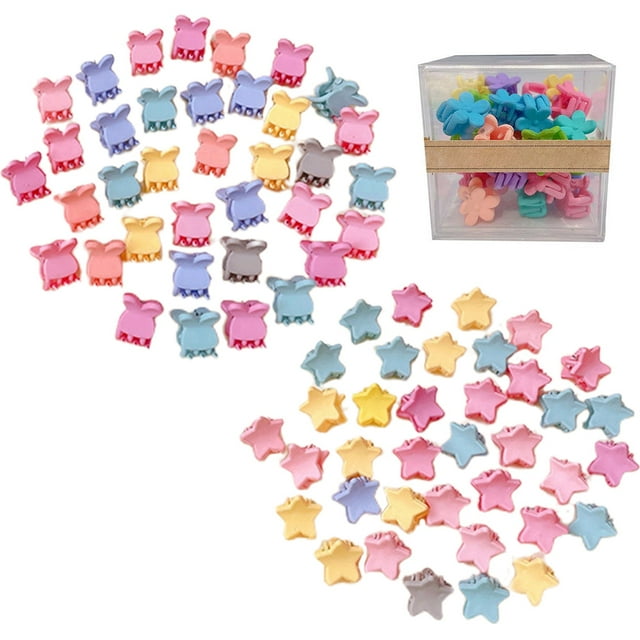 Pinces à Cheveux pour Enfants : 72 Pcs Pince à Mâchoire Décorative Mini pour Filles