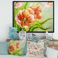 thumbnail image 2 of Designart 'Ancient Red Tulips Flowers II' Traditional Framed Canvas Wall Art Print, 2 of 5