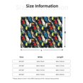 thumbnail image 5 of Fuzoiu Parrot Print Flannel Blanket,Throw Blanket,Flannel Home Decor,Fleece Bed Blankets,Cozy Soft Blanket for Bed, Sofa, Camping, and Travel-60"x50", 5 of 6