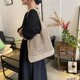 thumbnail image 5 of Bolso de playa de ganchillo para mujer, bolso de viaje informal, bolso grande de compras (caqui), 5 of 8