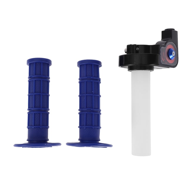 Unique Bargains 7/8" 22mm 15/16" 24mm Kit de Cubierta de Empuñaduras para Motocicleta Antideslizante de Goma para Manillar de Motocicleta Scooter Bicicleta ATV Azul Profundo 1 Juego