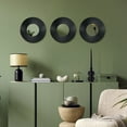 Mainstays Modern Round Wall Mirror in Black Home 10" x 10" Wall Décor Set of 3