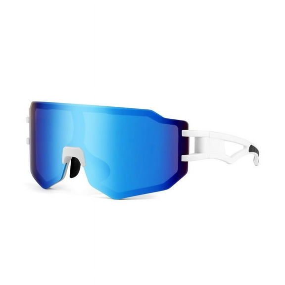 FEISEDY Sports Cycling Glasses Men Fashion Mirrored Bicycle Sunglasses One Piece Rimless Lens B2867
