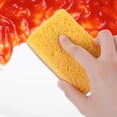 thumbnail image 4 of Unique Bargains Dual Sided Cleaning Sponges Kitchen Dishes Sponge Yellow Brown 5 Pack, 4 of 6