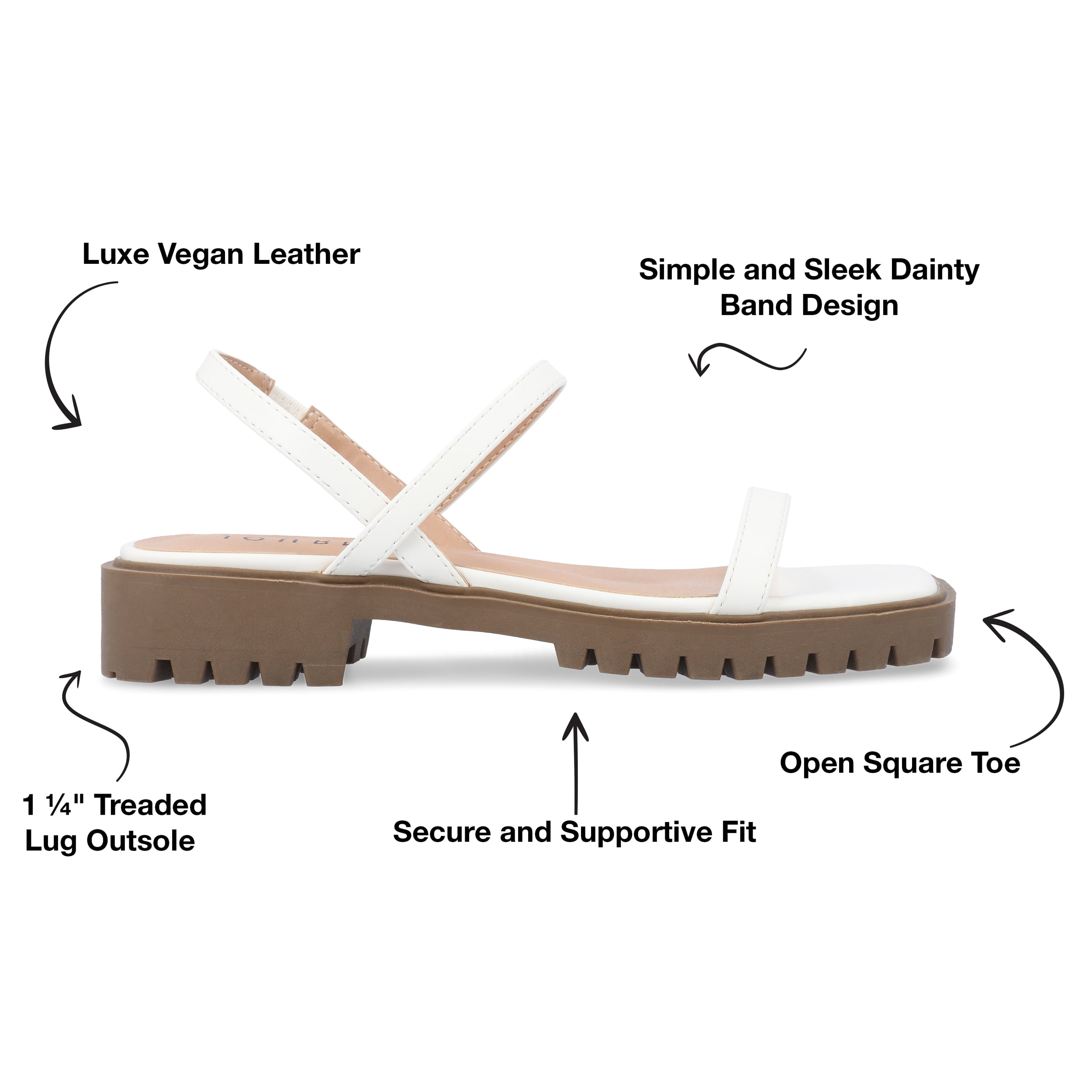 Journee Collection Womens Nylah Slim Platform Sling Back Sandals