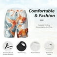 thumbnail image 5 of Lsque Mens Swim Trunks Three Goldfish Watercolor Splash Pattern - Bathing Suit Compression Liner - Beach Swim Shorts Swimwear - (S-3XL) - Stretch Quick Dry -XX-Large, 5 of 9