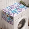 thumbnail image 1 of Vintage Washing Machine Organizer, Abstract Flowers and Leaves Ornaments in Watercolor Paint on Plain Background, Anti-slip Fabric Top Cover for Washer and Dryer, Blue and Violet, by Ambesonne, 1 of 1