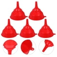 thumbnail image 2 of Shisuyan 5pcs Large Kitchen Funnel: Red Filling Funnel For Oil And Liquid Transfer - Reusable Plastic Fill Tool With Wide Mouth Design - 1cm Spout Diameter, 2 of 8