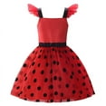 thumbnail image 2 of Uplus ME Girls Ladybug Dress Lady Bug Costume for Kids Ladybird Dress Up Outfits(5-6Y/120), 2 of 5