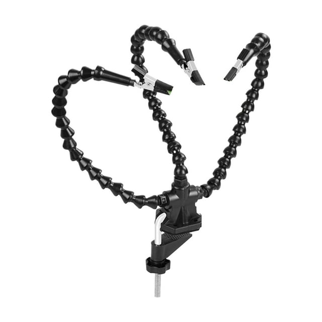 maskred Multi-functional Third Hand Tool With Excellent Heat Transfer Capability Digital Display Pcb Repair Black Three Claws