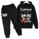thumbnail image 3 of Ropa para niños Juego Cuphead Mugman sudadera de algodón + pantalones 2 piezas Conjuntos de ropa para niños primavera otoño Sudadera con capucha para niños y niñas, 3 of 4