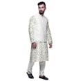thumbnail image 2 of Atasi Ethnic Dupion Silk Mens Kurta Pyajama Set With Nehru Jacket For Mens Wear, 2 of 3