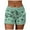 Green, variant on Women's Mid Rise Star Graphic Print Yoga Shorts Elastic Drawstring Slim Fit Workout Activewear Bottoms