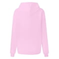 thumbnail image 5 of Hoodies for Women Sweaters for Women Women's Autumn and Winter Solid Color Pullover Hooded Drawstring Sweatshirt Long Sleeve Fashion Sweatshirt Womens Tops Hot Pink M, 5 of 6
