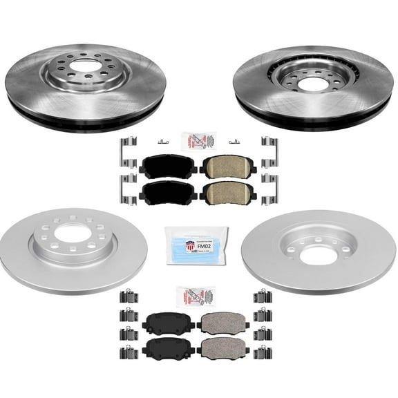 330MM Front Coated Disc Brake Rotors 278MM Rear Rotors BRF 14-21 jeep Cherokee