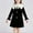 Black, variant on School Uniform Girls Dress Kids Long Sleeve Party Birthday Prom Formal Fancy Midi Dress Size 2T-10, Black