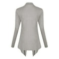 thumbnail image 4 of Cardigan For Women Drape Front Open Long Sleeve Irregular Hem Light Weight Cardigan, 4 of 4