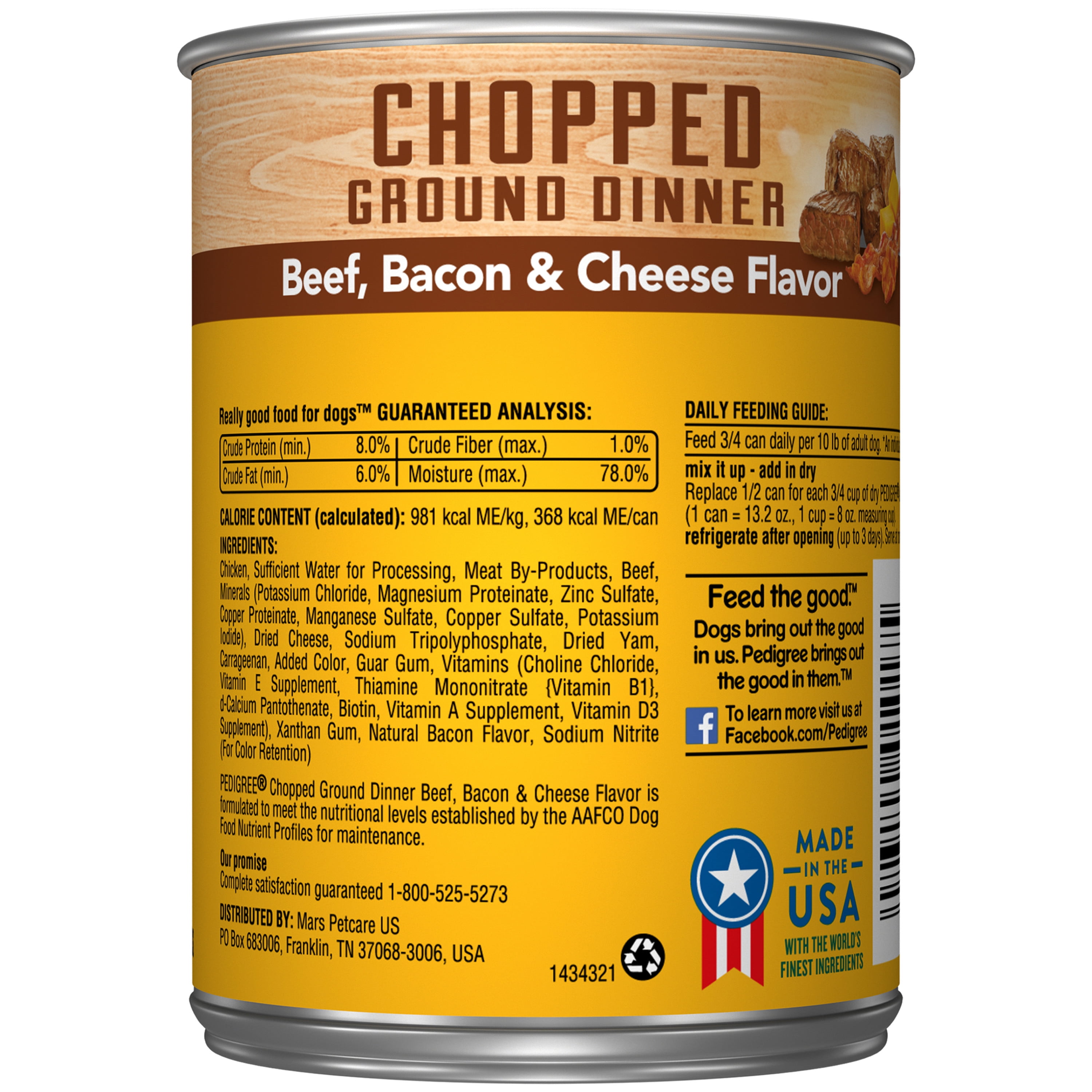 pedigree beef bacon cheese