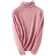 thumbnail image 4 of Para las mujeres clásico cuello alto suéter de punto sólido manga larga Slim Fit ligero prendas de punto casual suéter básico, 4 of 5