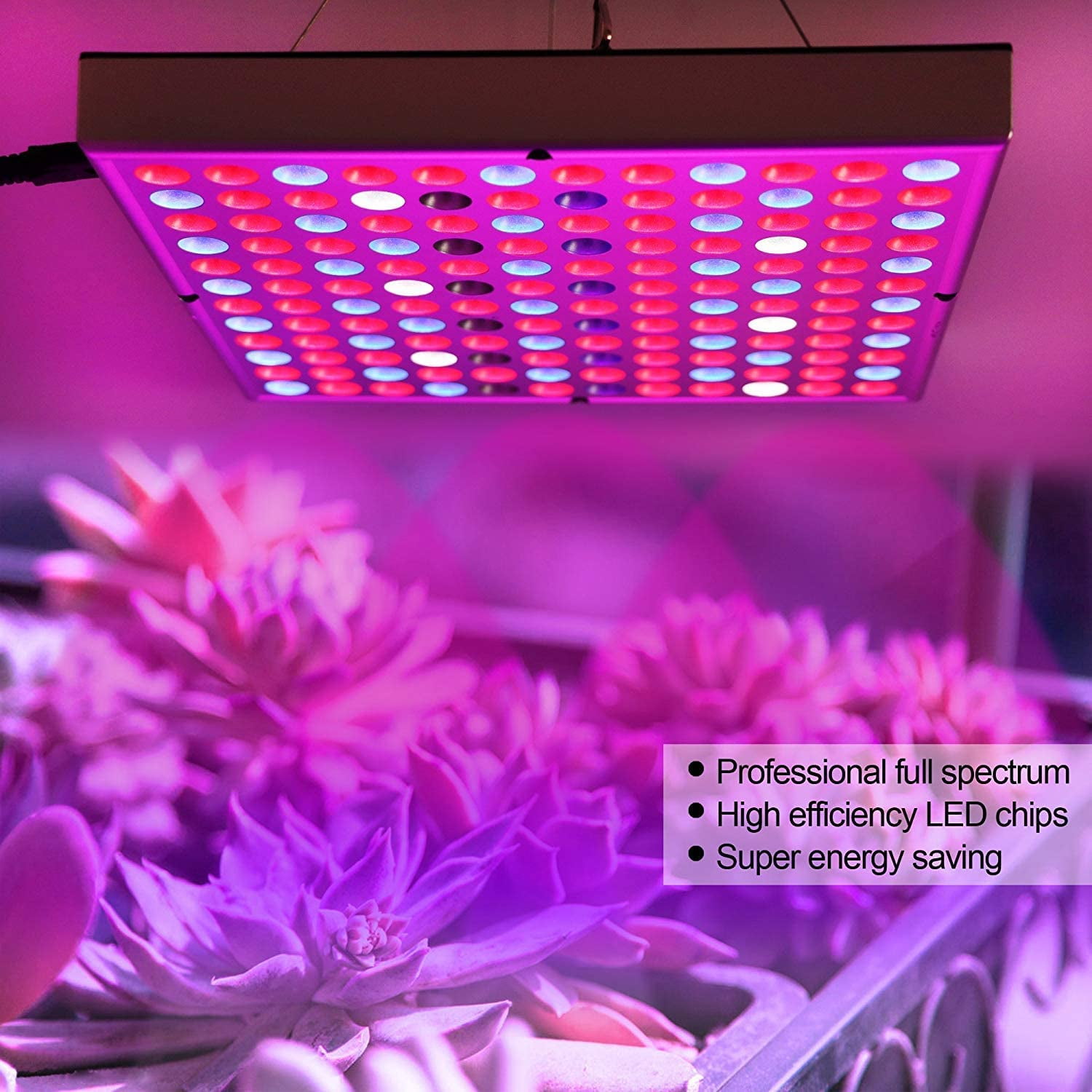 Juhefa LED Grow Lights, Full Spectrum Grow Lamp with IR & UV LED Plant  Lights for Indoor Plants,Micro Greens,Clones,Succulents,Seedlings,Panel  Size 12x4.7 inch