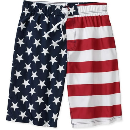 Faded Glory Men's Americana Flag Boardshorts
