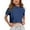 #01-Navy, variant on Girls Crop Tops Short Sleeve T-Shirts for Girl Crew Neck Basic Tee
