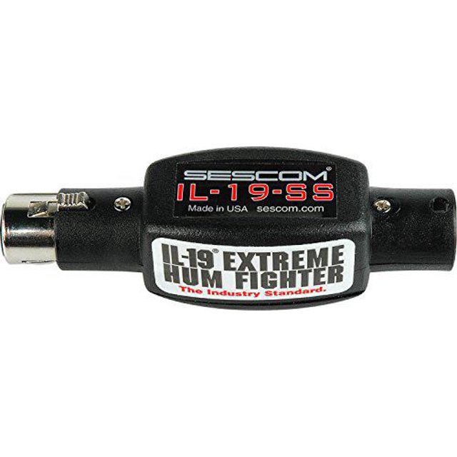 sescom il-19-ss inline professional audio hum eliminator with dynamic structured shielding