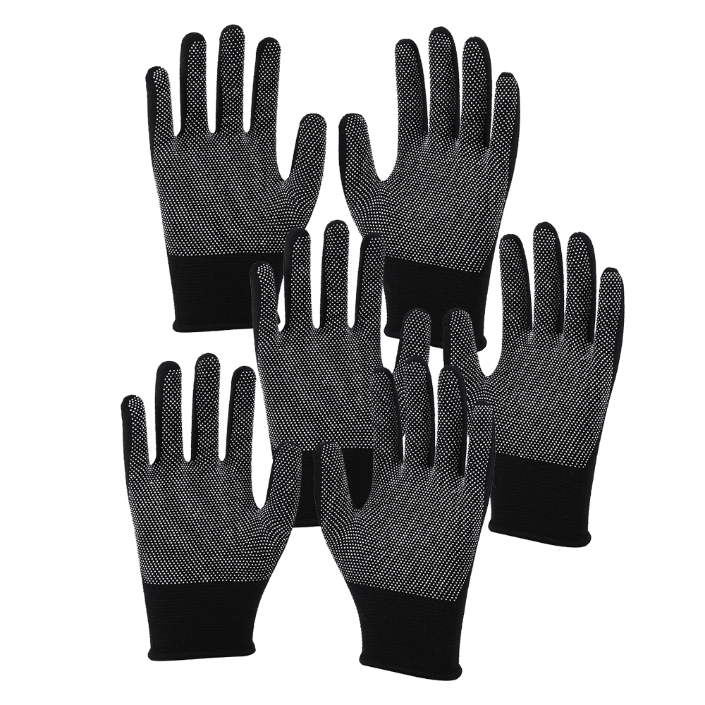 3 pairs of multipurpose work gloves with a little palm garden planting