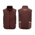 thumbnail image 2 of Men's Stand Collar Air Conditioning Jacket Nylon Spandex Sleeveless Vest Breathable Quick Dry Lightweight for Hiking Fishing Travel Workout Outdoor | Zenithor,Coffee 4XL, 2 of 9
