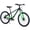 Blackish Green + 24 Inch MTB, variant on LuckyNote Mountain Bike 24 Inch MTB, Steel Frame, Single Speed, Double Disc Brake, Cyan