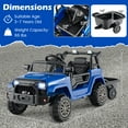 thumbnail image 3 of Gymax Kids Ride On UTV Car w/Detachable TrailerParent Remote Control Light & Music, 3 of 10