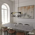 thumbnail image 3 of Hunter - Dukestown 8-light Natural Black Iron, Extra Large Chandelier, Dimmable, Formal Style, Linear Shaped, for Bedrooms, Dining, Living Rooms - 19731, 3 of 9