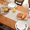 thumbnail image 3 of Camino de mesa de lino y algodón con estilo rústico, 180 cm, con borlas hechas a mano para una decoración rústica de comedor, perfecto para fiestas y mesas de postres - Café claro, 3 of 5