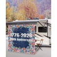 thumbnail image 5 of 4th of July RV Awning Sun Shade Screen 9'X7' 250th Anniversary Mesh Sunscreen Patriotic Stars Stripes Fireworks Awning Shade Screen with Zipper UV Blocker Completed Kits for RV Motorhome Camper, 5 of 7