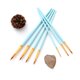 thumbnail image 3 of 12pcs pincel de artista profesional set pinceles de punta redonda puntas pinzas de pelo de nylon dur Tomshoo Azul, 3 of 7
