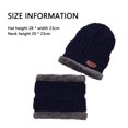 thumbnail image 2 of Conjunto de gorro y bufanda de invierno para hombre y mujer, gorro de punto cálido, gorro de invierno con forro polar grueso, calentador de cuello para hombres y mujeres, 2 of 5