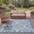thumbnail image 3 of Safavieh Courtyard Tayler Geometric Indoor/Outdoor Area Rug, Navy/Gray, 5'3" x 7'7", 3 of 11