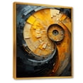 thumbnail image 2 of Designart "Nautilus Spiral In Lemon Labyrinth" Nautilus Floater Framed Canvas Art Print, 2 of 5