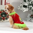 thumbnail image 3 of Dog Christmas Costume Christmas Tree Print Plush Patchwork Cute Pet Cat Tank Tops Cosplay Clothes Outfit, 3 of 6